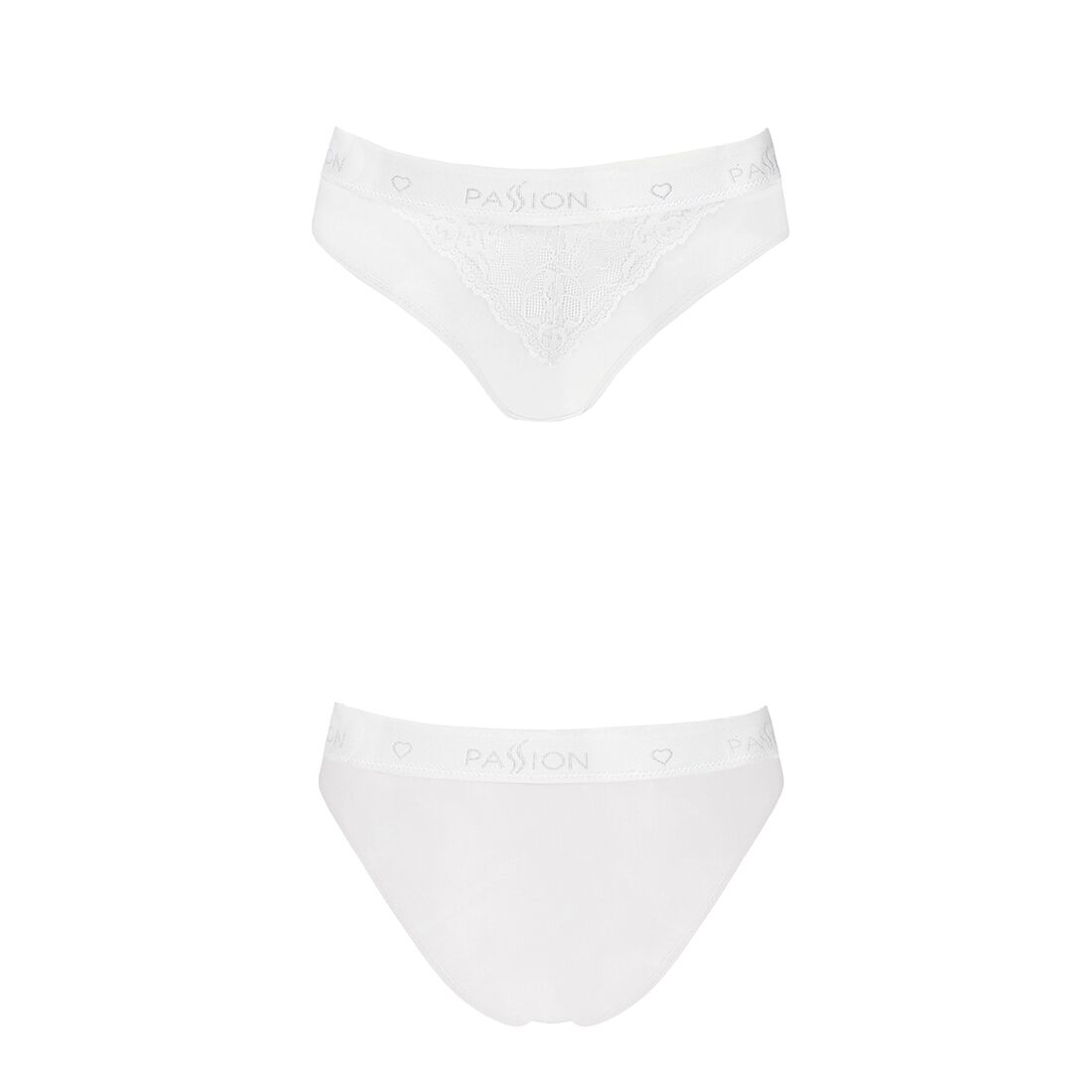 Трусики з широкою гумкою і мереживом passion ps001 panties m, white Трусики з широкою гумкою і мереживом passion ps001 panties m, white