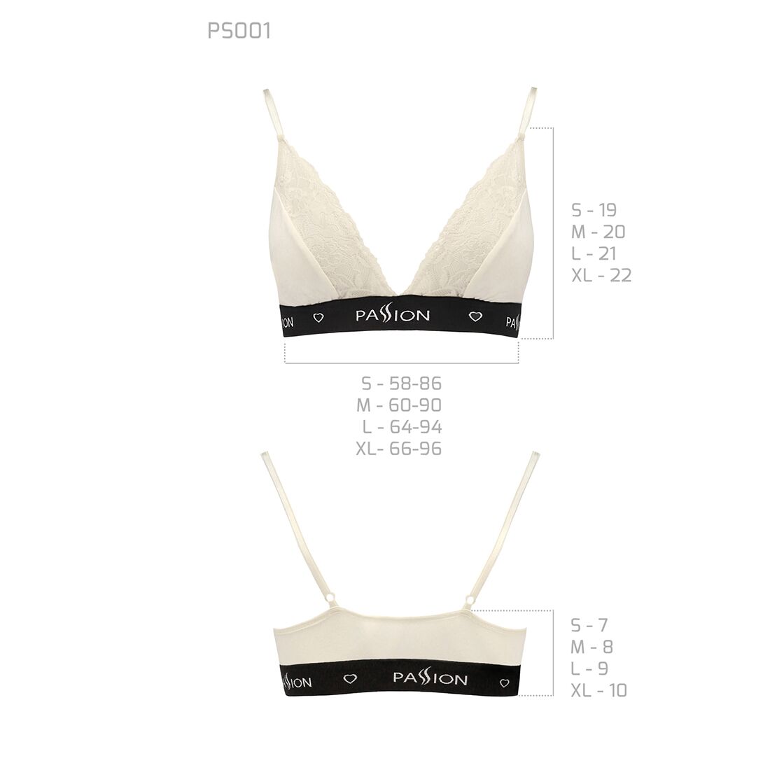 Еластичний топ з мереживом passion ps001 top m, ecru Еластичний топ з мереживом passion ps001 top m, ecru