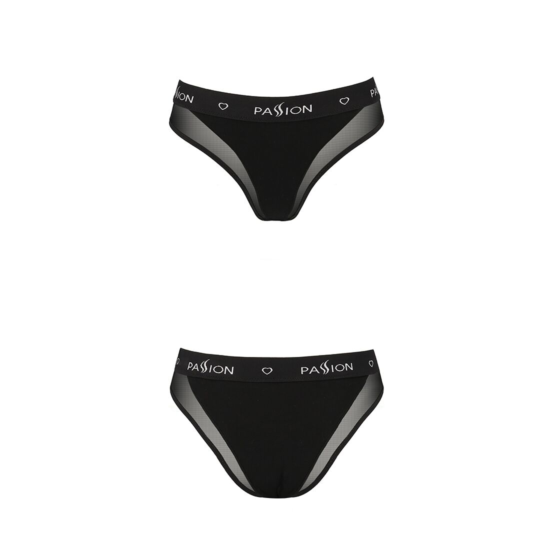 Трусики з прозорою вставкою passion ps002 panties s, black Трусики з прозорою вставкою passion ps002 panties s, black