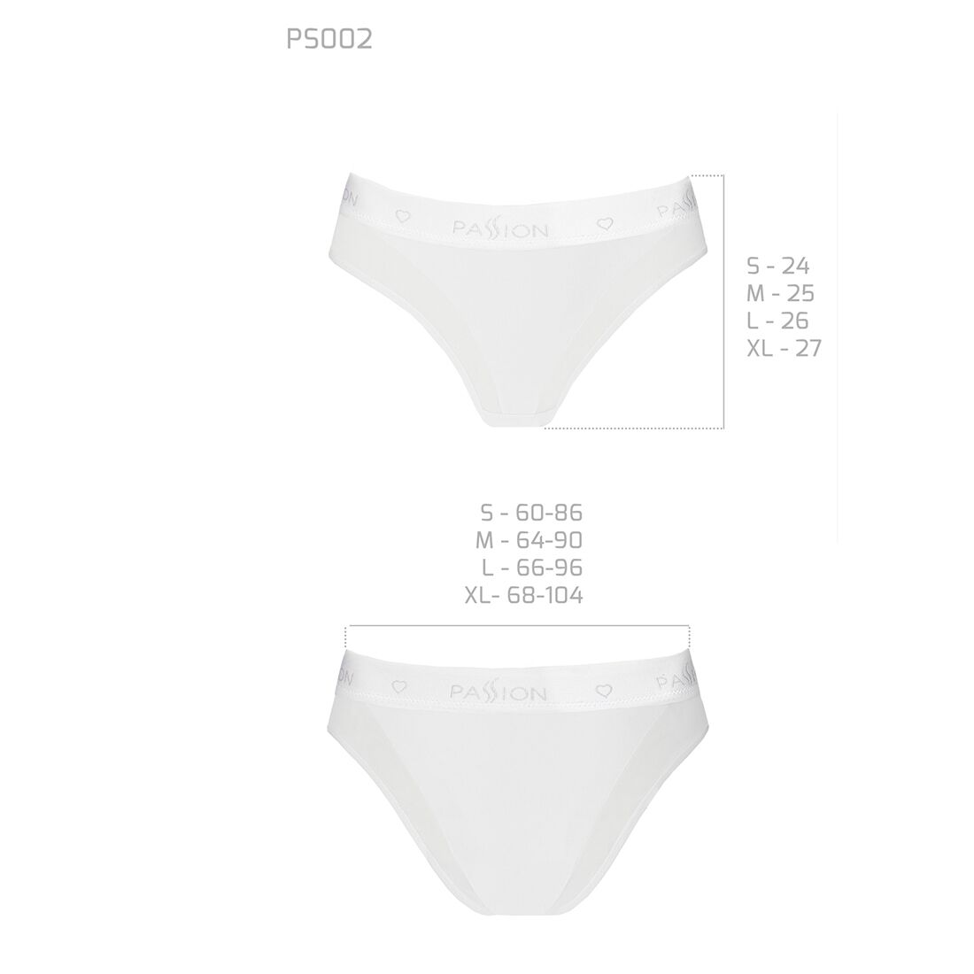 Трусики з прозорою вставкою passion ps002 panties m, white Трусики з прозорою вставкою passion ps002 panties m, white