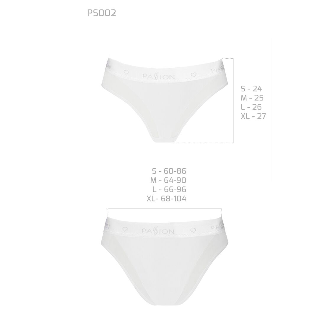 Трусики з прозорою вставкою passion ps002 panties xl, white Трусики з прозорою вставкою passion ps002 panties xl, white
