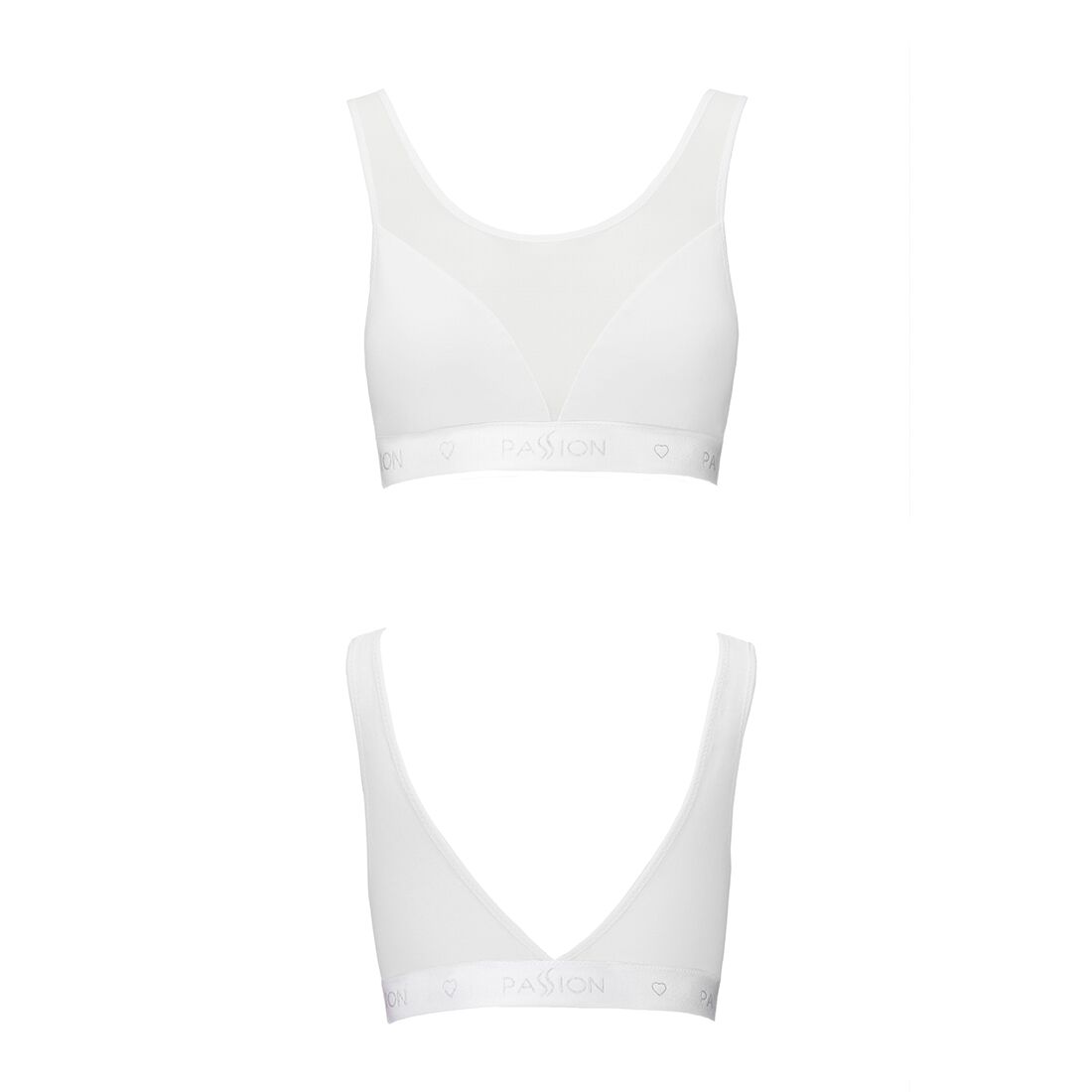 Топ з прозорою вставкою passion ps002 top m, white Топ з прозорою вставкою passion ps002 top m, white