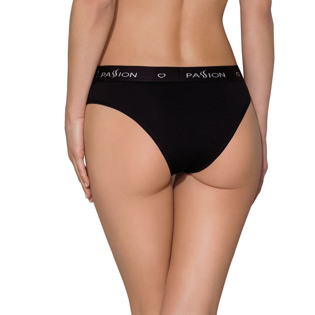 Трусики сліпи з бавовни та еластаном passion ps004 panties l, black Трусики сліпи з бавовни та еластаном passion ps004 panties l, black