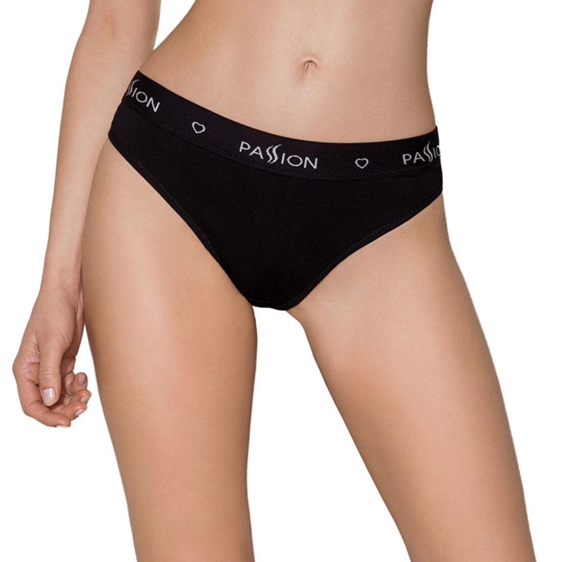 Трусики сліпи з бавовни та еластаном passion ps004 panties s, black
