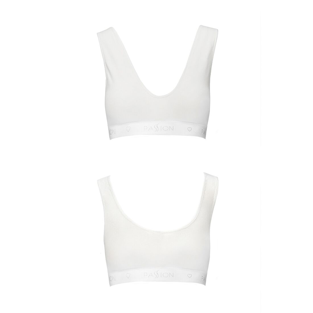 Спортивний топ з еластичної бавовни passion ps005 top s, white Спортивний топ з еластичної бавовни passion ps005 top s, white