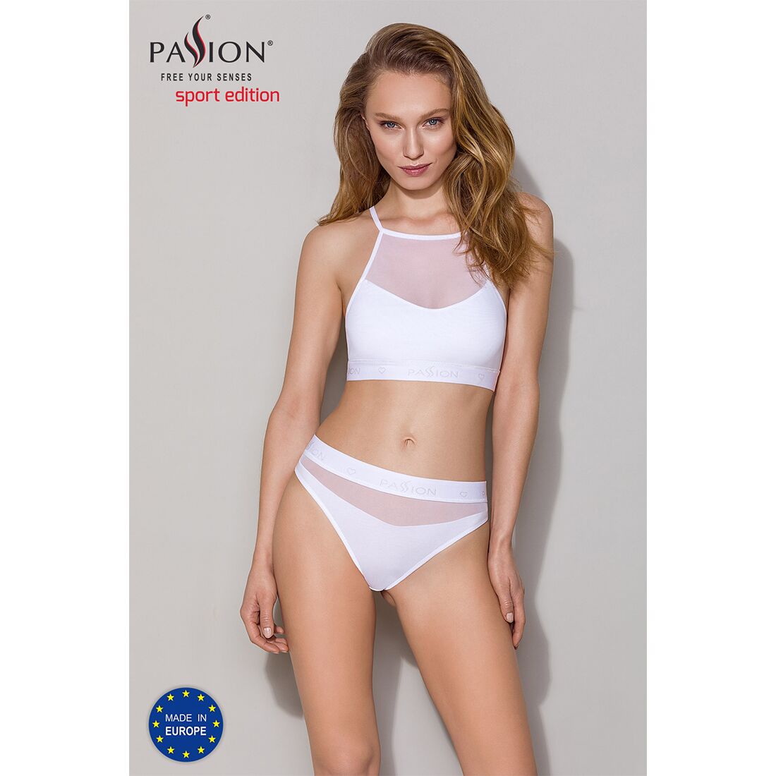 Трусики з прозорою вставкою passion ps006 panties l, white Трусики з прозорою вставкою passion ps006 panties l, white