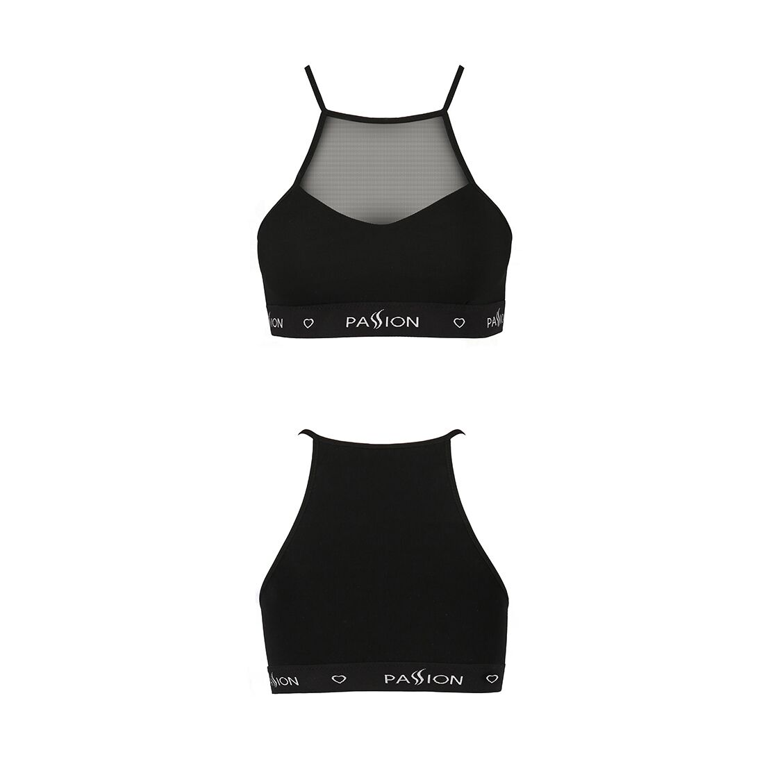 Спортивний топ з прозорою вставкою passion ps006 top xl, black Спортивний топ з прозорою вставкою passion ps006 top xl, black