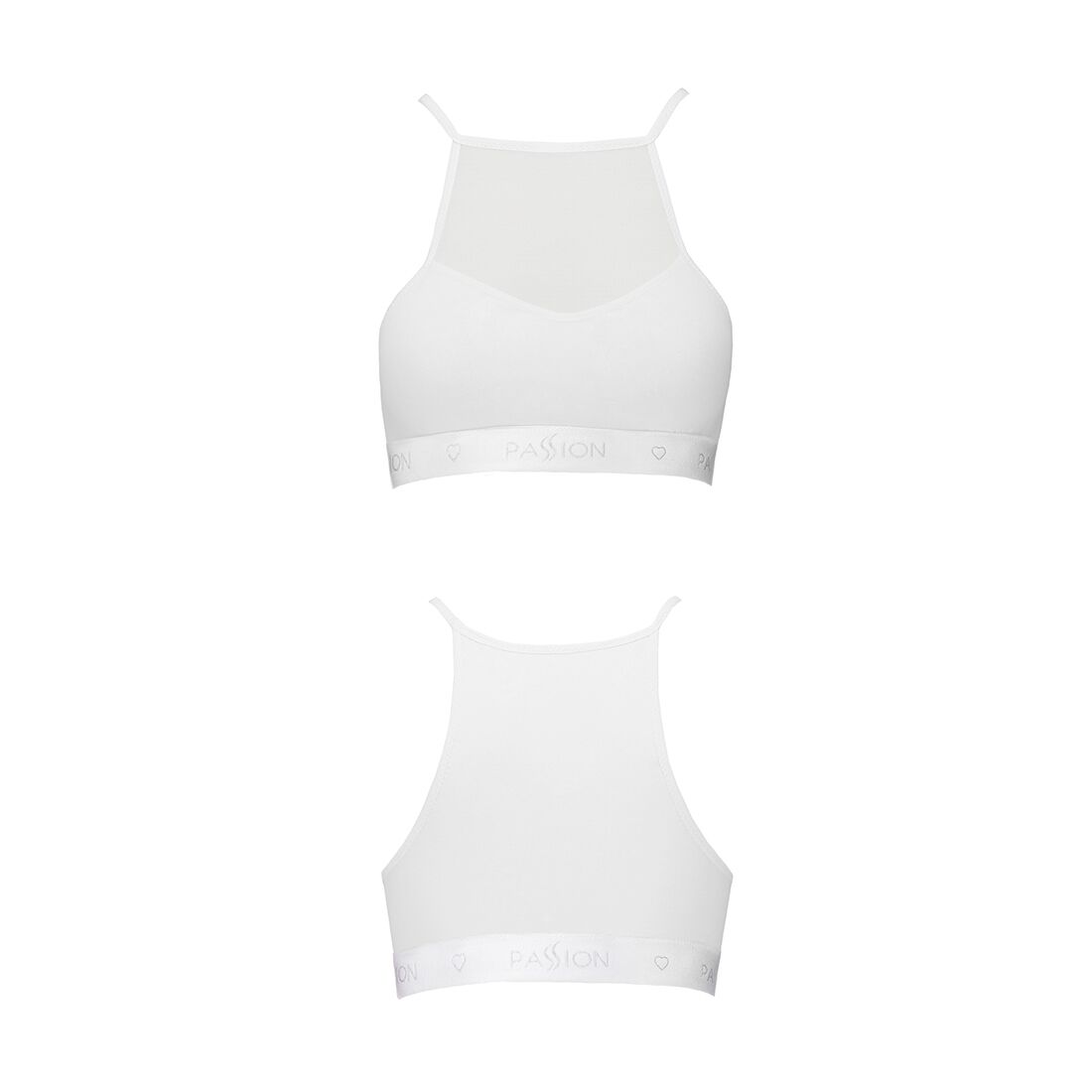 Спортивний топ з прозорою вставкою passion ps006 top xl, white Спортивний топ з прозорою вставкою passion ps006 top xl, white