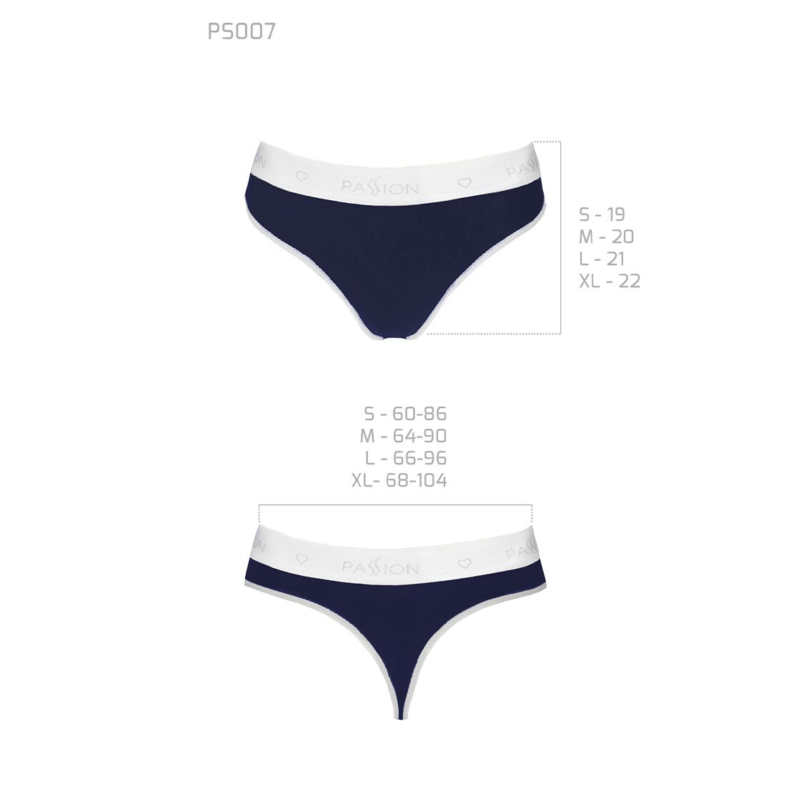 Спортивні трусики стрінги passion ps007 panties m, navy blue Спортивні трусики стрінги passion ps007 panties m, navy blue