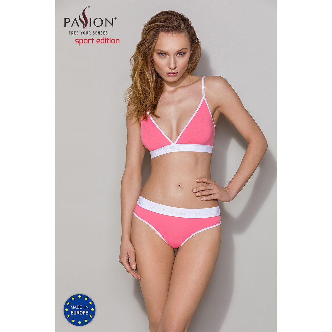 Спортивний топ з подвійними бретелями passion ps007 top m, pink Спортивний топ з подвійними бретелями passion ps007 top m, pink