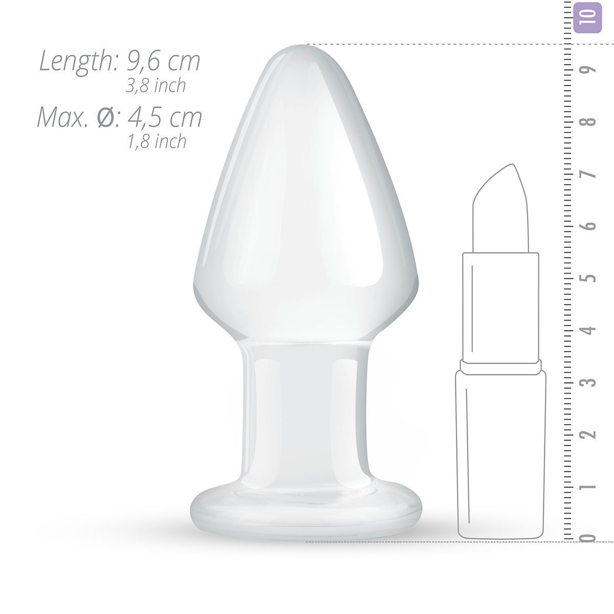 Скляна анальна пробка gildo glass buttplug no. 25 Скляна анальна пробка gildo glass buttplug no. 25