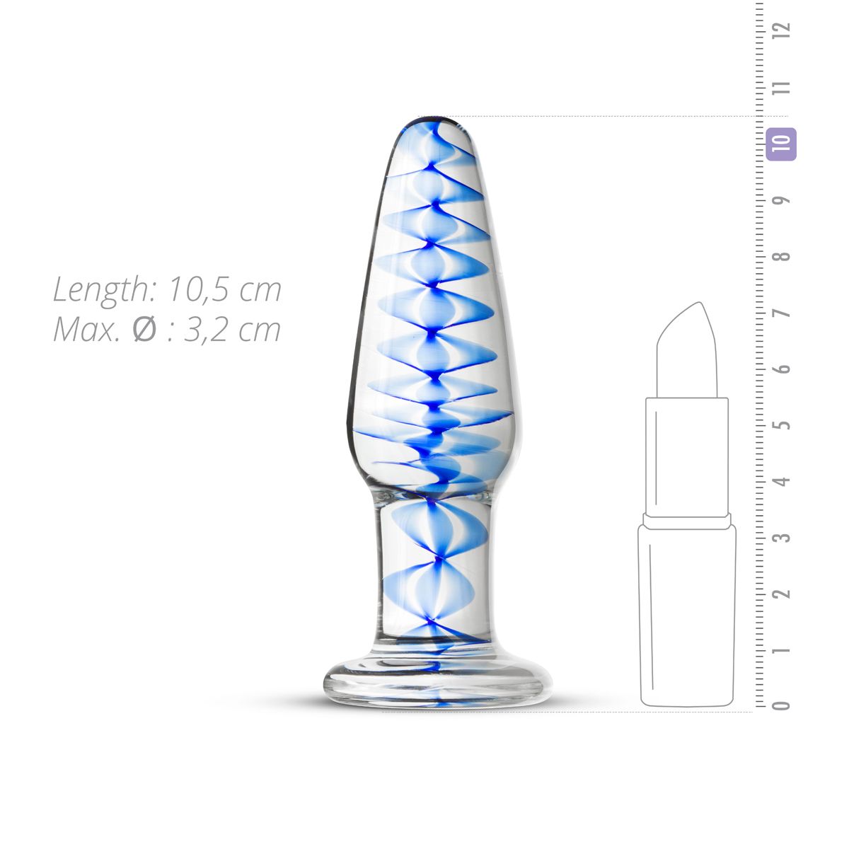 Скляна анальна пробка з внутрішньою спіраллю gildo glass buttplug no. 23 Скляна анальна пробка з внутрішньою спіраллю gildo glass buttplug no. 23