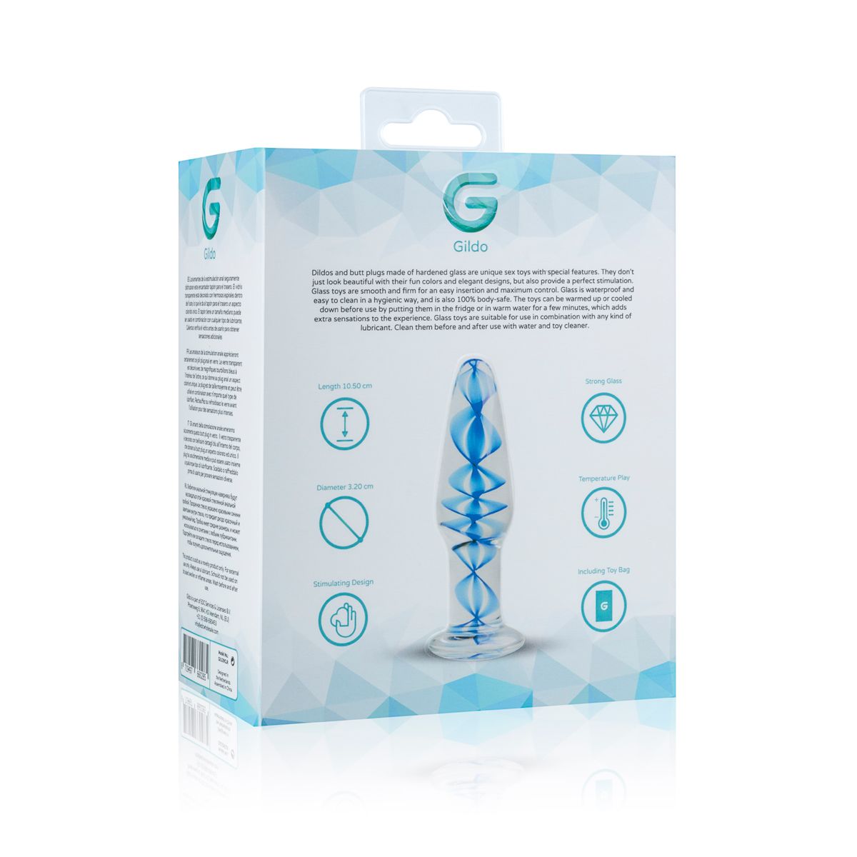 Скляна анальна пробка з внутрішньою спіраллю gildo glass buttplug no. 23 Скляна анальна пробка з внутрішньою спіраллю gildo glass buttplug no. 23