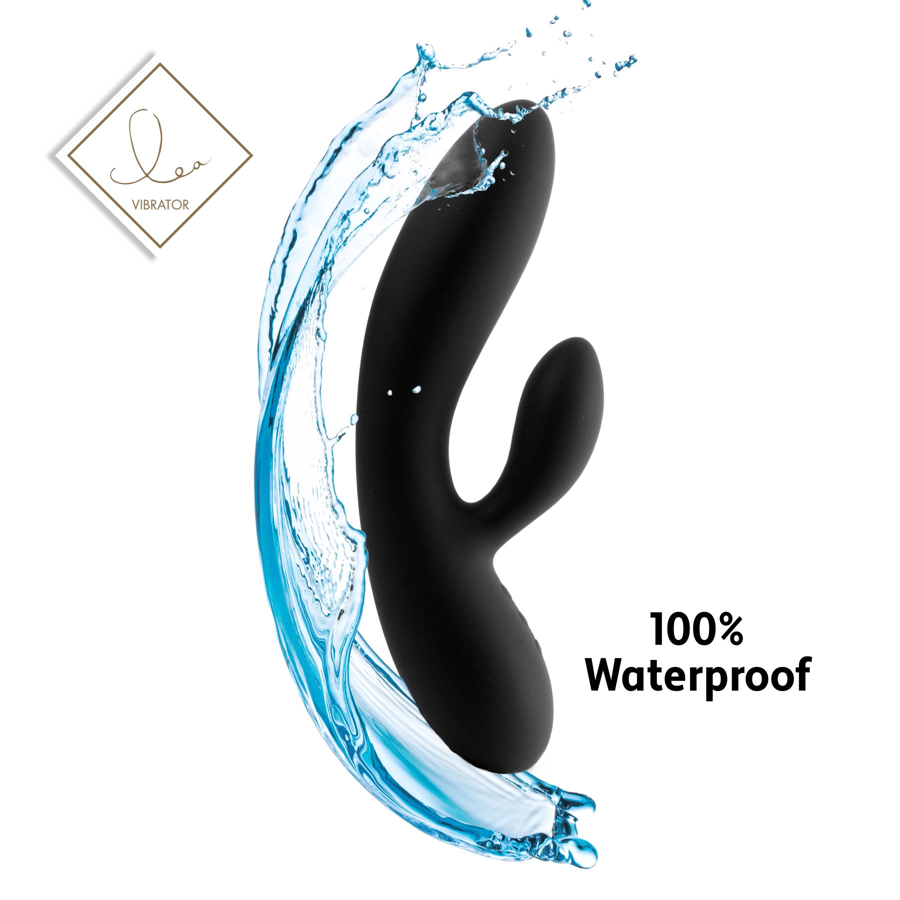 Гнучкий вібратор кролик з двома моторами feelztoys lea rabbit vibrator black Гнучкий вібратор кролик з двома моторами feelztoys lea rabbit vibrator black