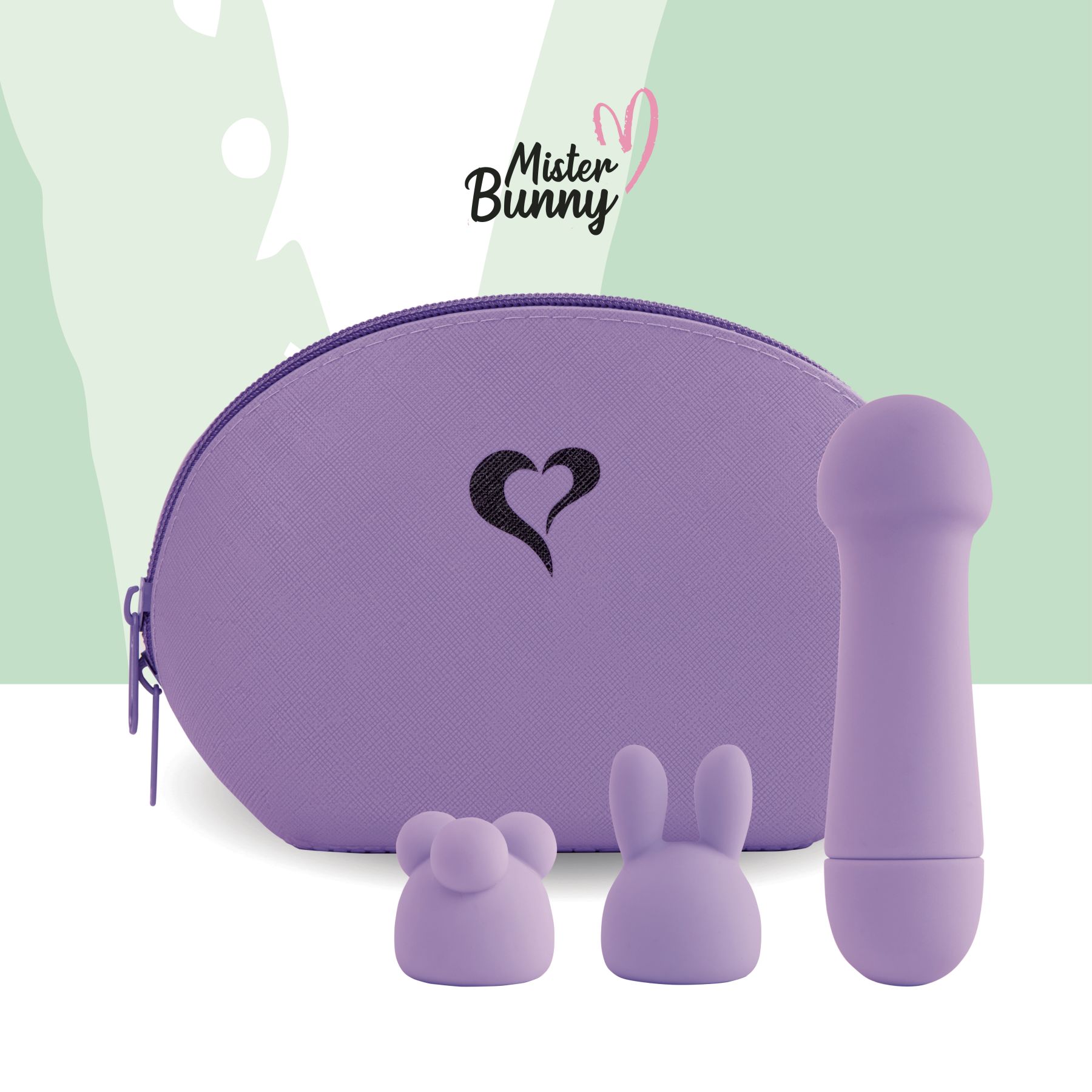 Мінівібратор feelztoys magic bunny purple з двома насадками Мінівібратор feelztoys magic bunny purple з двома насадками