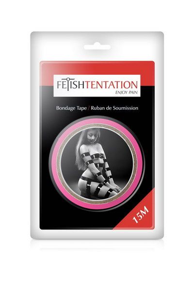 Скотч для бондажа fetish tentation fuchsia (15м), не липне до шкіри і волосків, тільки сам до себе Скотч для бондажа fetish tentation fuchsia (15м), не липне до шкіри і волосків, тільки сам до себе