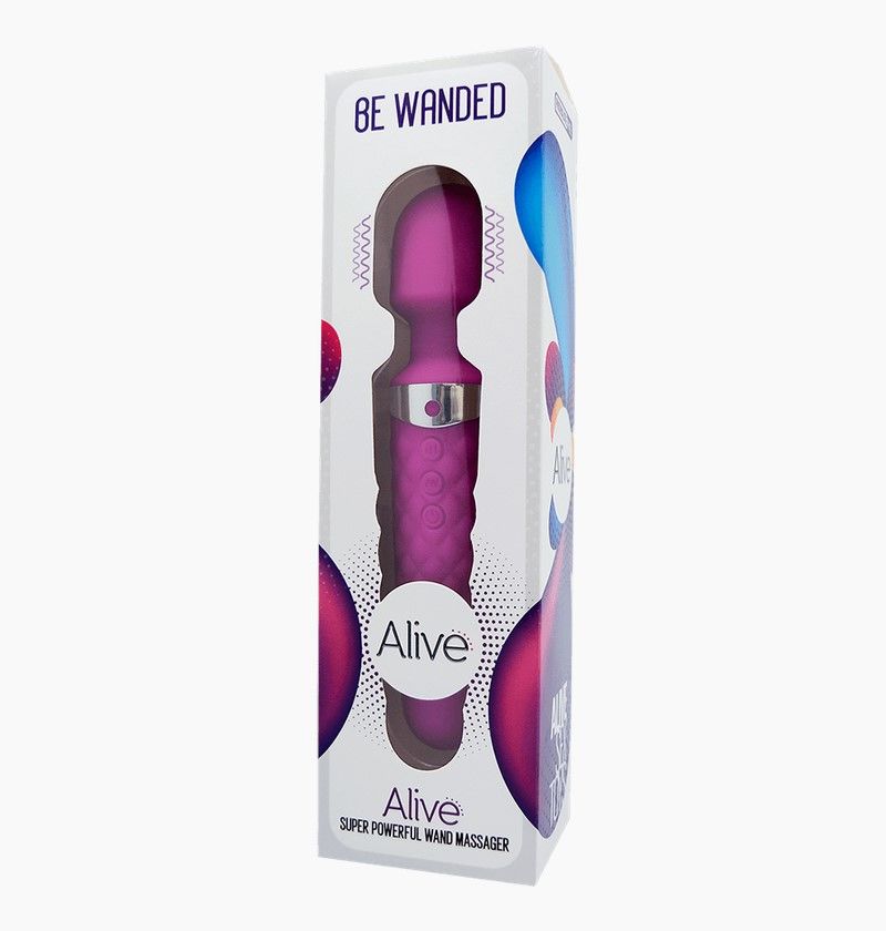 Мінівібромасажер alive be wanded purple Мінівібромасажер alive be wanded purple