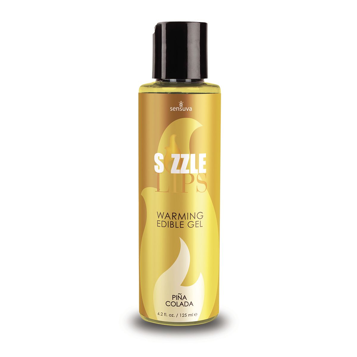 Зігрівальний масажний гель sensuva sizzle lips pina colada (125 мл), без цукру, їстівний